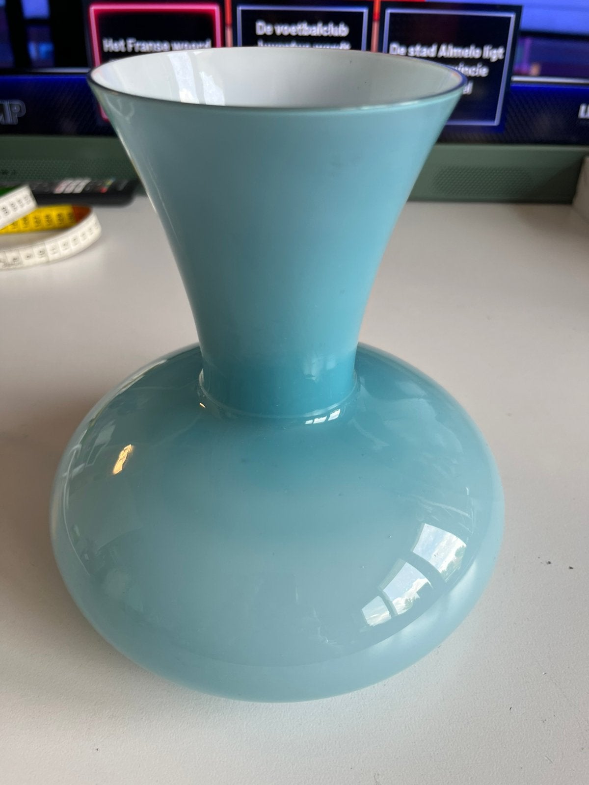 Empoli vaas, Ophalen, Blauw, 18 cm, Glas
