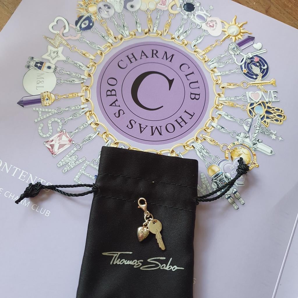 Thomas Sabo bedel hart en sleutel, Sieraden, Tassen en Uiterlijk, Ophalen of Verzenden, Nieuw, Zilver