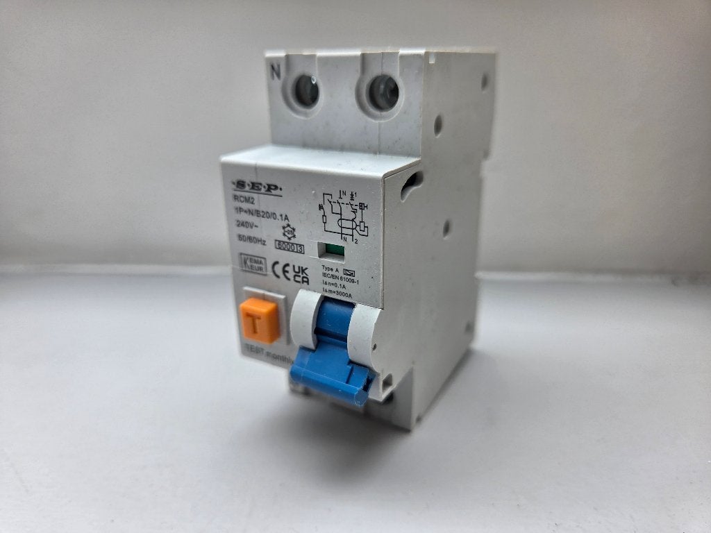 SEP RCM2 1P+N B20 0,1A aardlekautomaat, Ophalen of Verzenden, Zo goed als nieuw, Aardlekautomaat