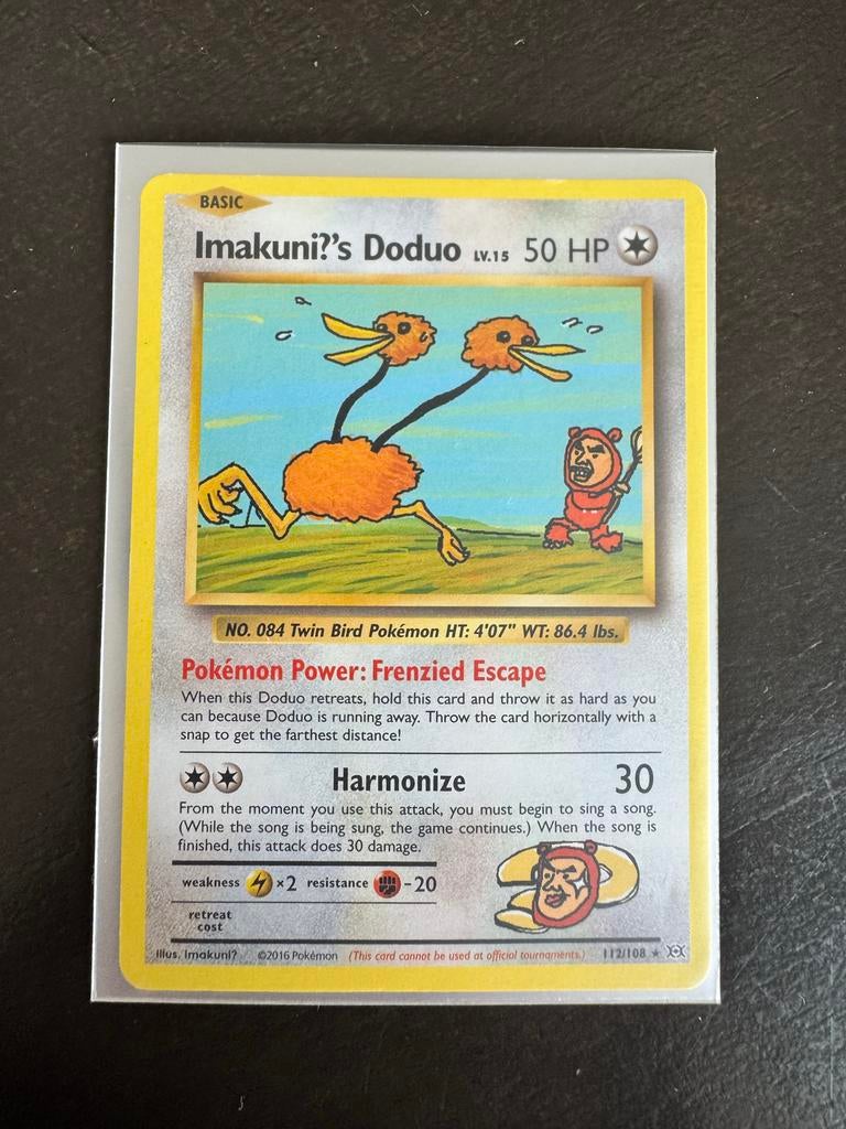 Imakuni?'s Doduo Pokémon Kaart - 2016 (112/108), Verzenden, Zo goed als nieuw, Losse kaart