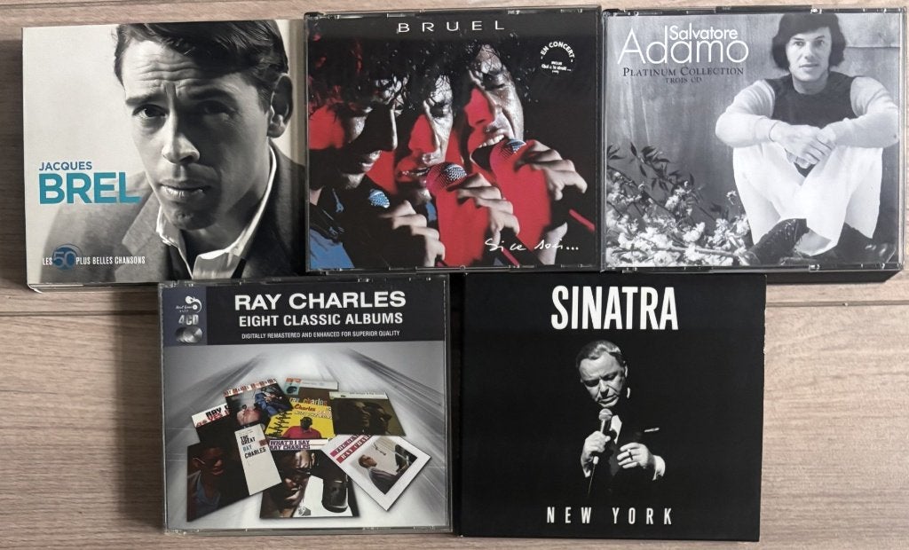 CD Boxen, Adamo, Jaques Brel, Ray Charles, Cd's en Dvd's, Ophalen of Verzenden, Zo goed als nieuw, Boxset, Overige genres
