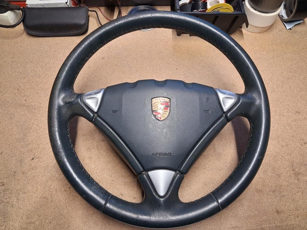 Porsche Cayenne 955 Stone Grey leder stuur,slechts 40 euro!, Ophalen of Verzenden, Nieuw, Porsche