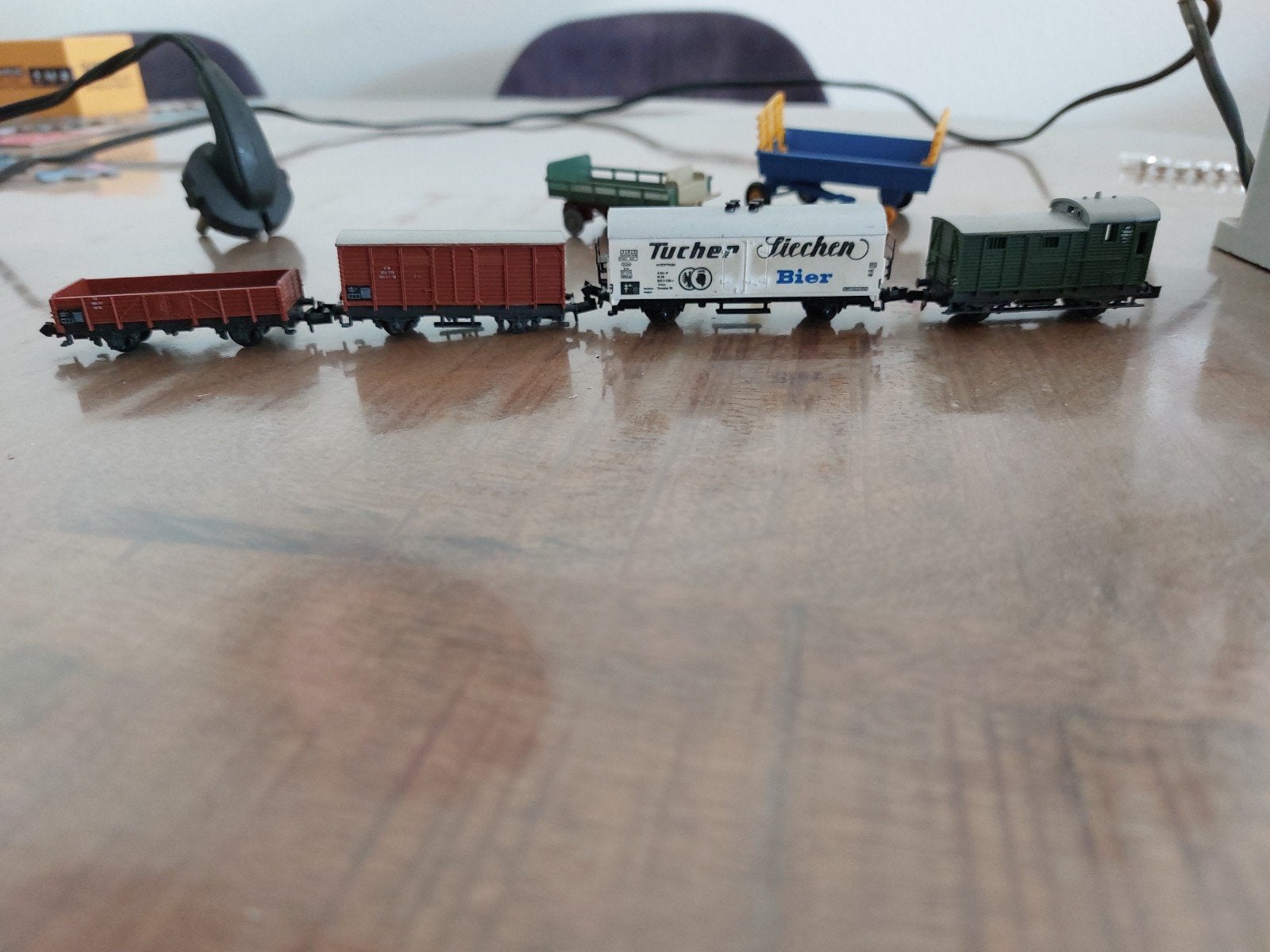 4 N spoor wagonnen., Overige merken, Gebruikt, Gelijkstroom, Wagon
