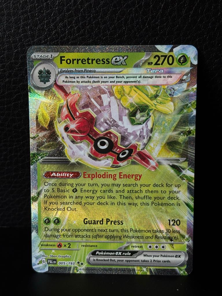 Forretress ex 005/193 Tera Pokémon kaart, Ophalen of Verzenden, Zo goed als nieuw, Losse kaart, Foil