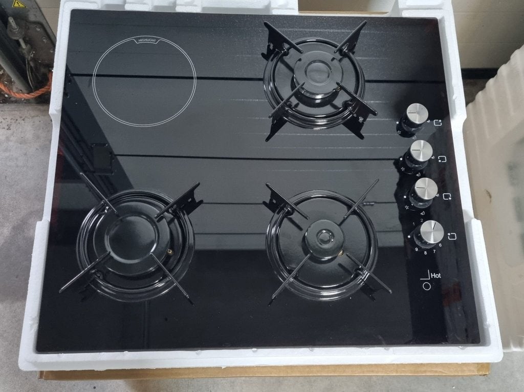 Nieuw Inbouw Kookplaat – 3 Gas + 1 Elektrisch, Witgoed en Apparatuur, Kookplaten, Ophalen, Nieuw, 4 kookzones, Inbouw