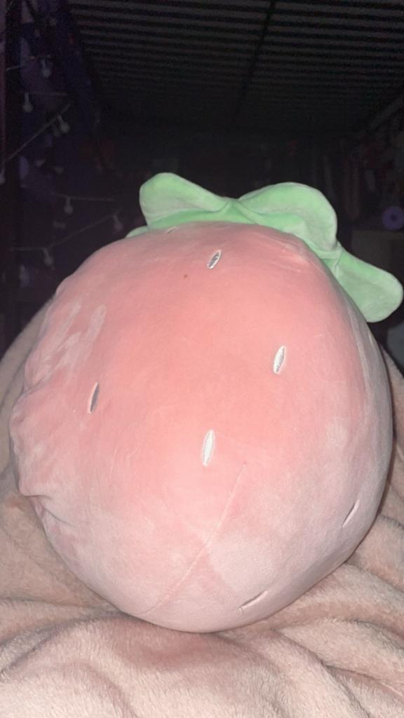Aardbei knuffel - Fluffy en zacht, Kinderen en Baby's, Overige merken, Overige karakters, Overige typen, Ophalen of Verzenden