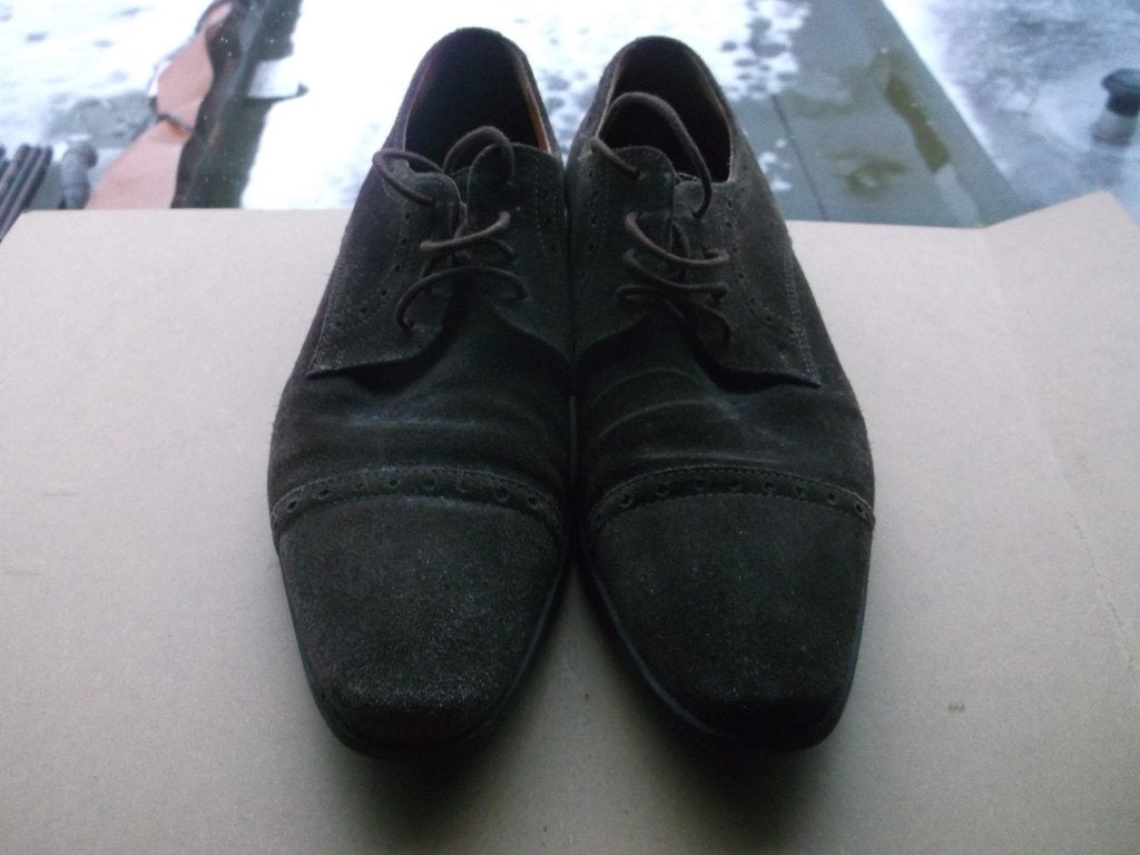 Suede veterschoenen Van Lier (maat 8), Bruin, Van Lier, Ophalen of Verzenden, Gedragen