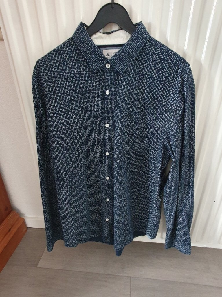 Heren overhemd Original Penguin - XL, Zwart, Gedragen, Halswijdte 43/44 (XL), Penguin