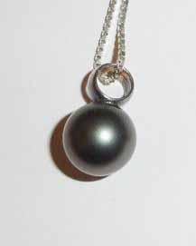 Ketting Zilver 925 Parel grijs, Sieraden, Tassen en Uiterlijk, Kettingen, Met hanger, Ophalen of Verzenden, Zo goed als nieuw