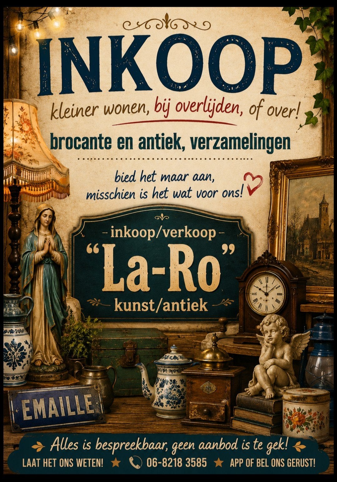 Inkoop Brocante, Antiek en Verzamelingen - Noord-Nederland, Ophalen of Verzenden