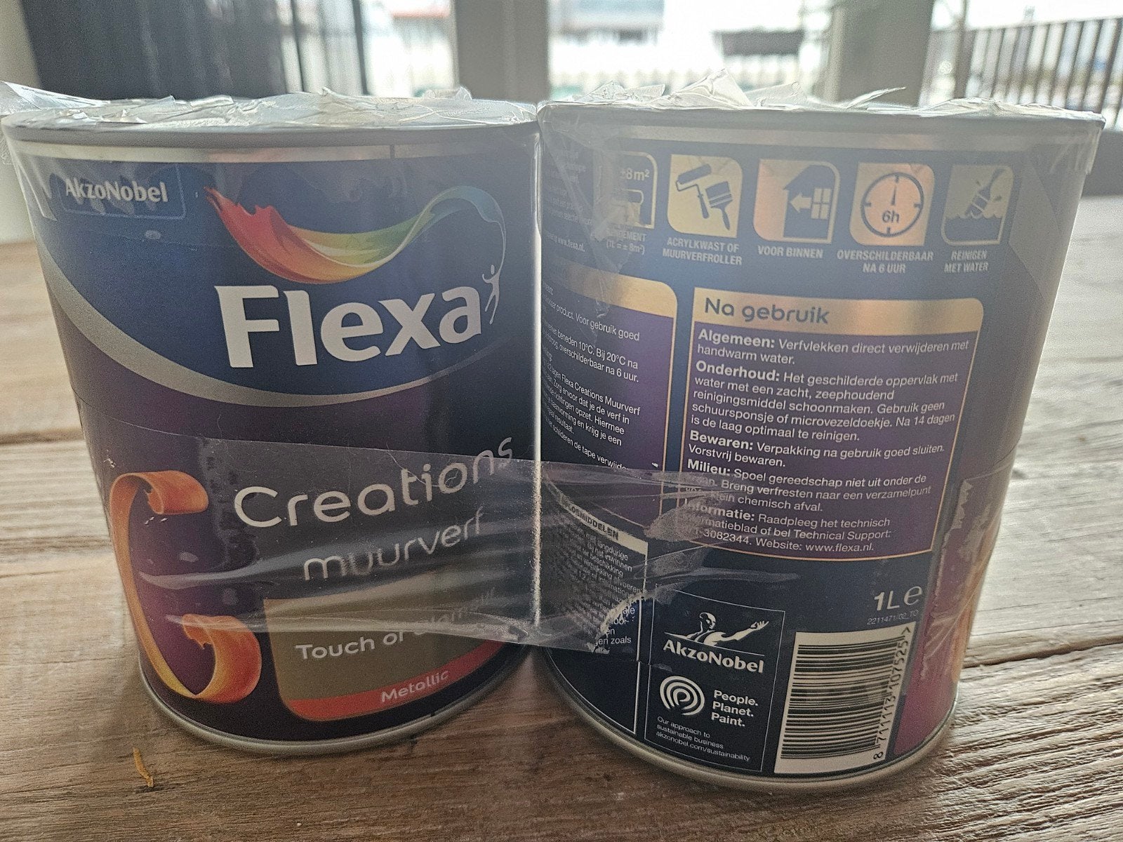 2x Flexa Creations Muurverf Metallic - Touch of Glamour, Overige kleuren, Nieuw, Ophalen of Verzenden, Verf