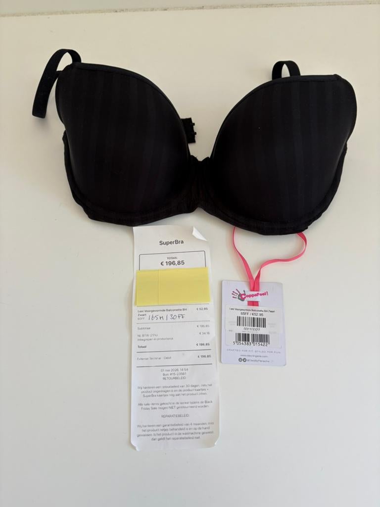 Nieuw! Cleo by Panache bh Lexi (EU 65H/UK 30FF), Cleo by Panache, Ophalen of Verzenden, Zwart, BH