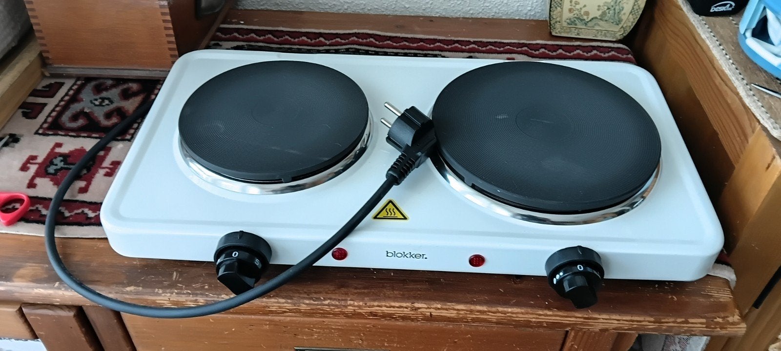 Nieuwe Blokker elektrische kookplaat 2 pits, Witgoed en Apparatuur, Kookplaten, Nieuw, 3 kookzones of minder, Ophalen of Verzenden