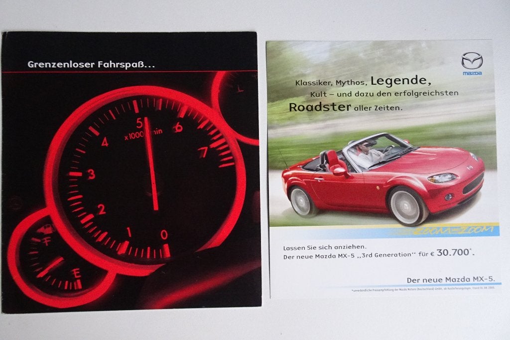 Mazda MX-5 3e Generatie Brochure - Collectors Item, Boeken, Ophalen of Verzenden, Zo goed als nieuw, Mazda