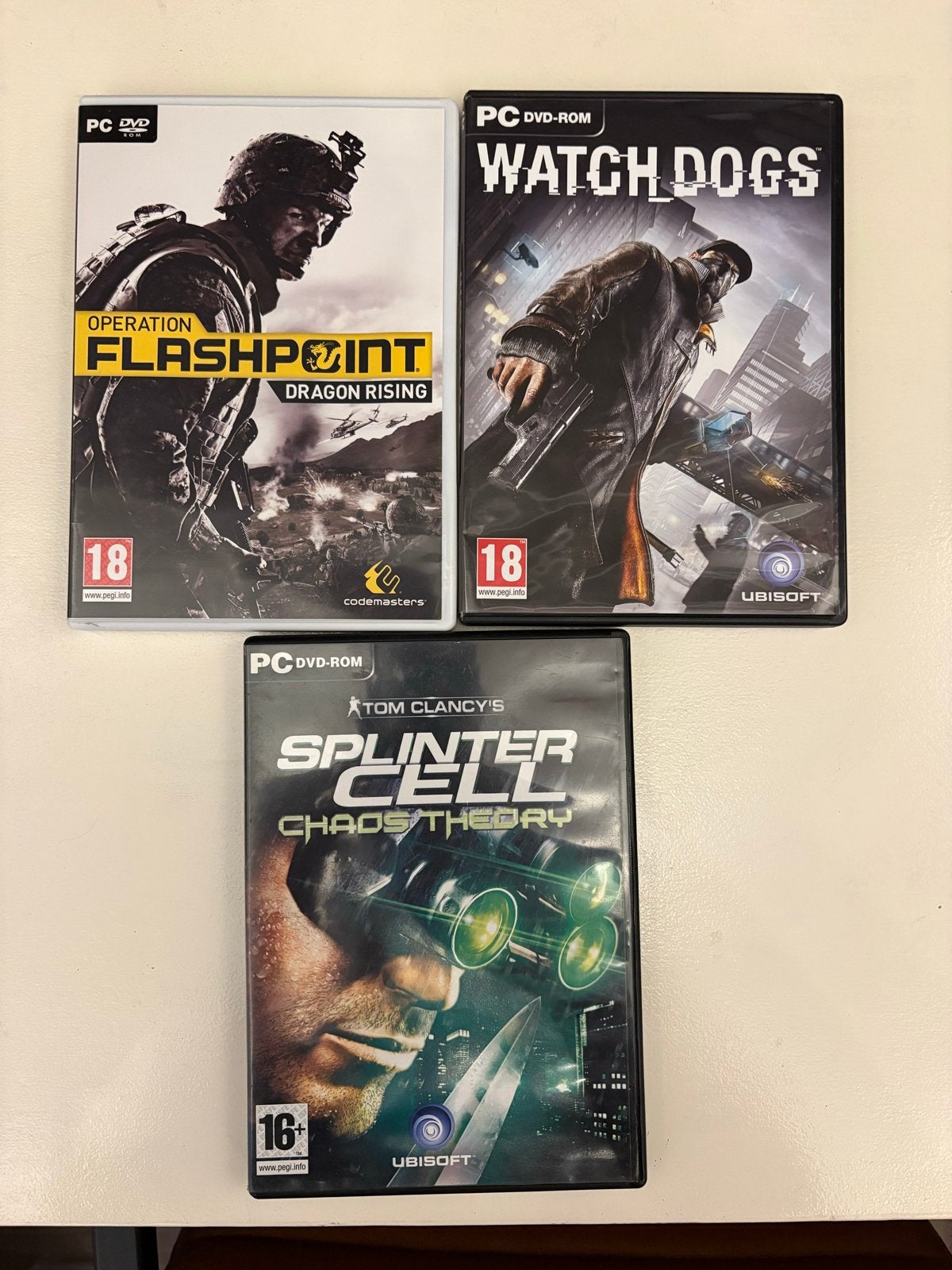 Diverse PC Games: Operation Flashpoint, Watch Dogs, Splinter, Online, Gebruikt, Vanaf 18 jaar, Shooter