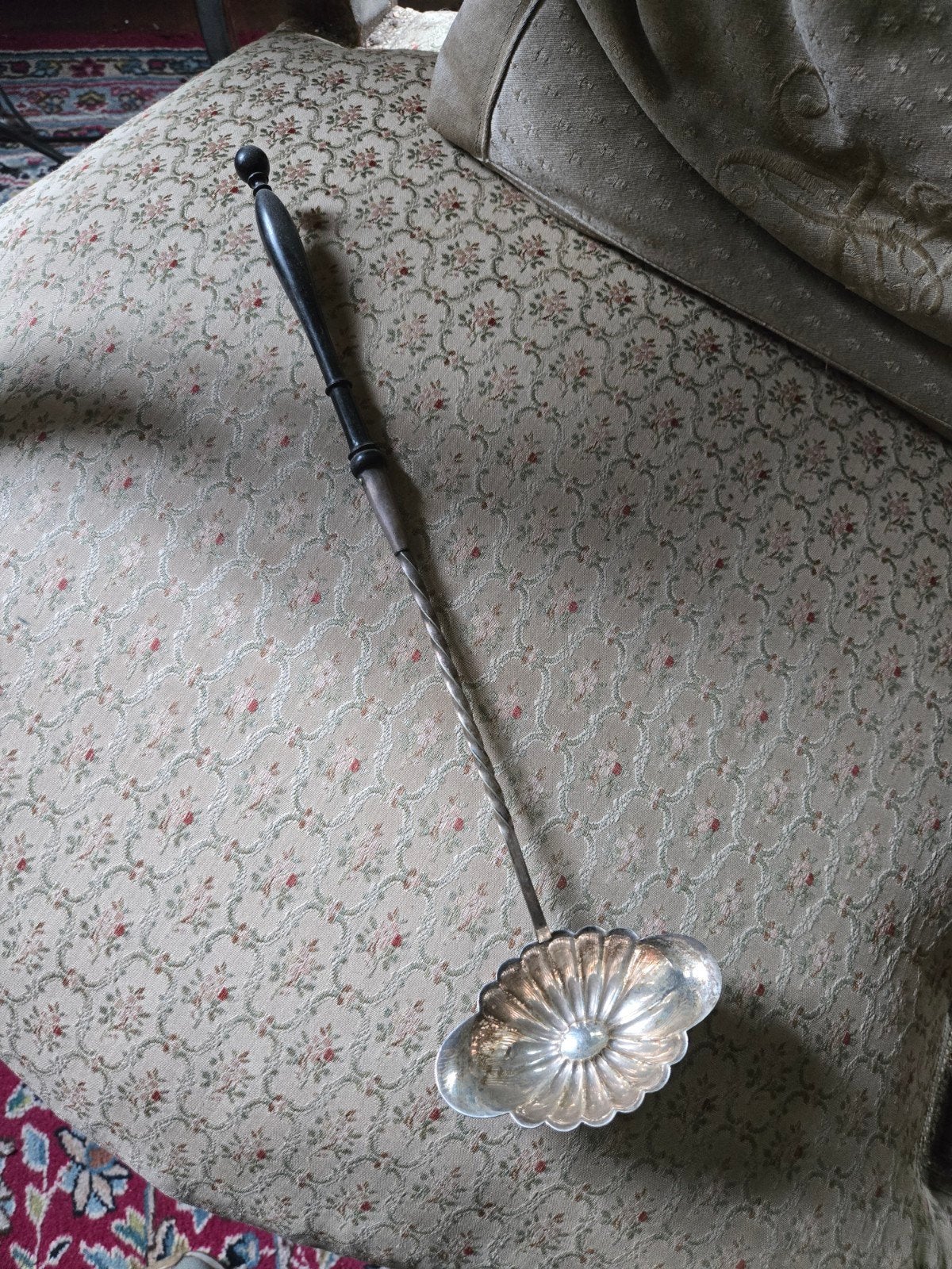 Verzilverde antieke punch / bowl lepel Christofle, Antiek en Kunst, Ophalen of Verzenden