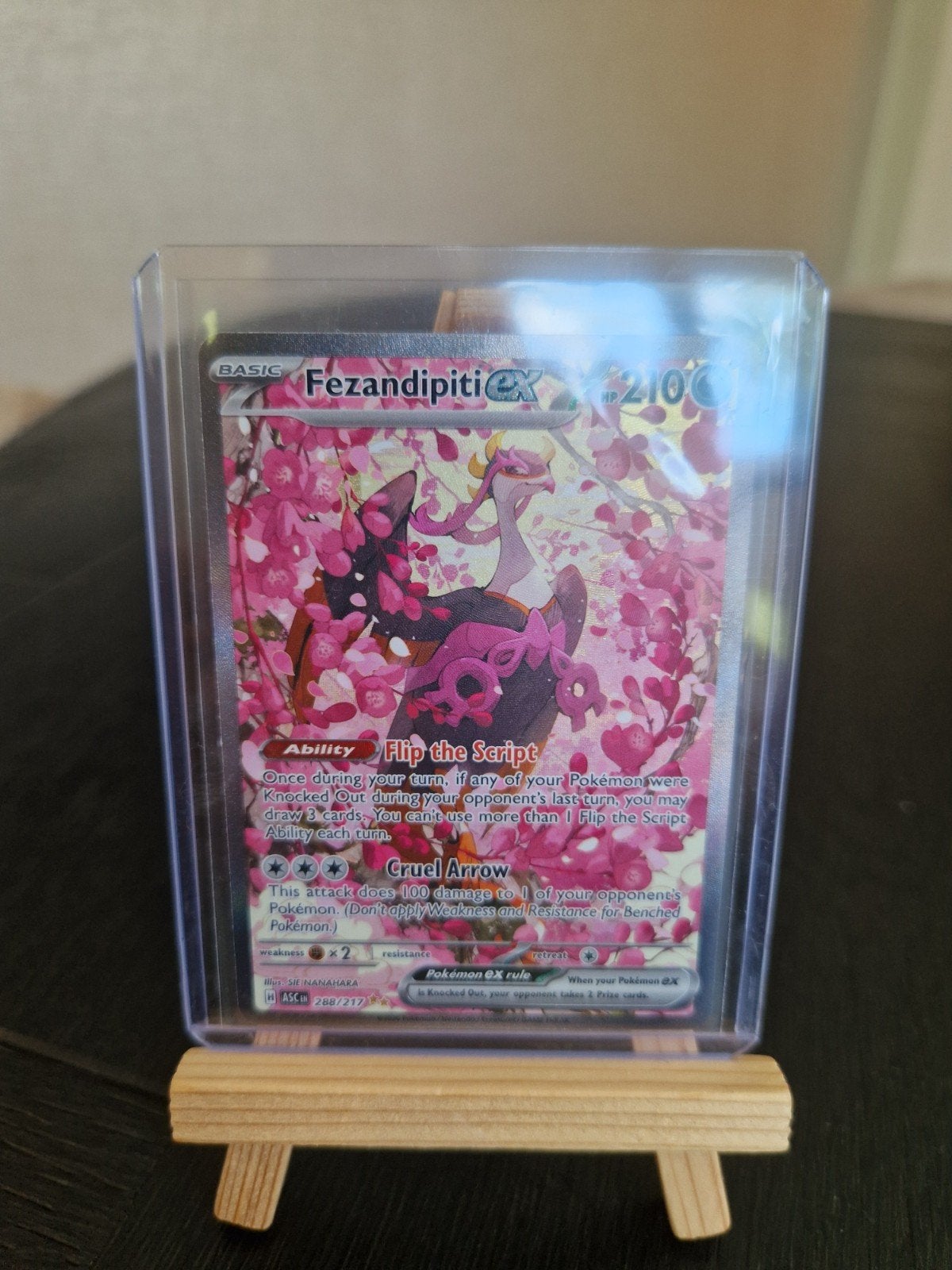Fezandipiti ex 288/217 - Pokémon Scarlet & Violet, Ophalen of Verzenden, Zo goed als nieuw, Losse kaart