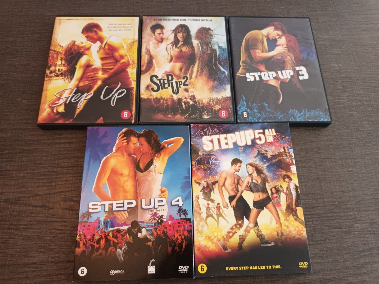 5-dvd complete reeks Step Up, Alle leeftijden, Ophalen of Verzenden, Zo goed als nieuw