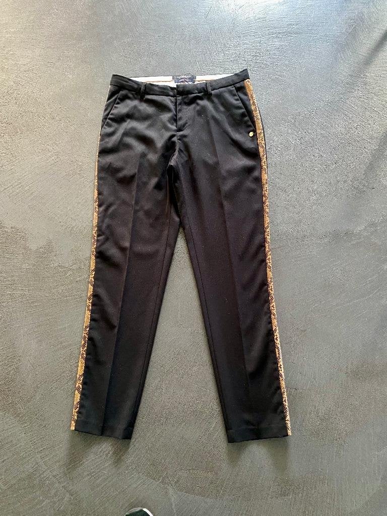 J558 Scotch & Soda maat S=36 Broek chino zwart /bruin, Zwart, Scotch & Soda, Ophalen of Verzenden, Zo goed als nieuw