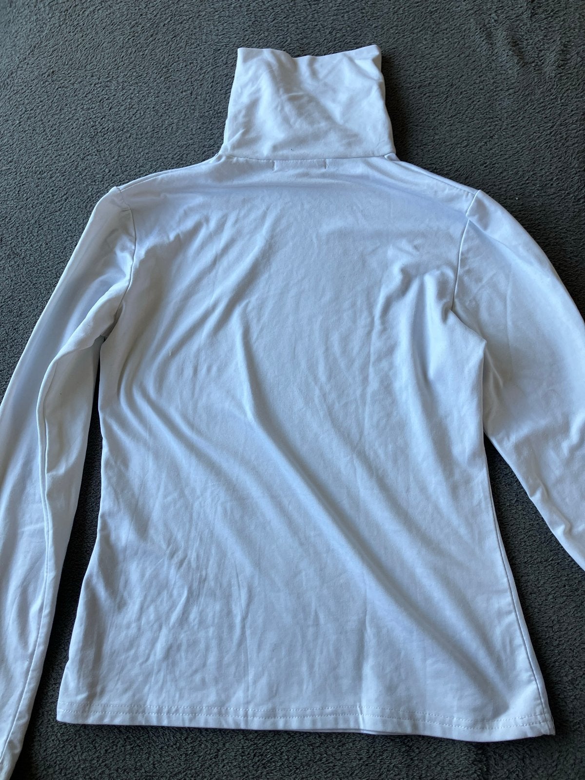 Witte dunne, stretch coltrui met lange mouwen, Maat 38/40 (M), Wit, Ophalen of Verzenden, Zo goed als nieuw