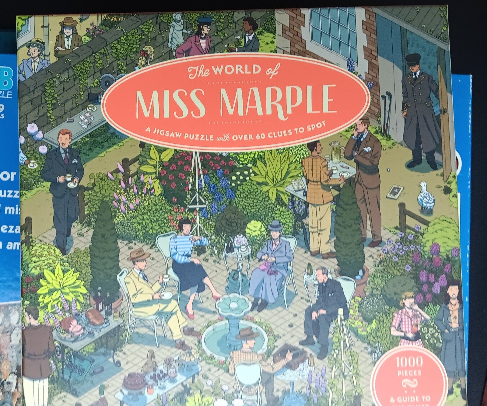 The World of Miss Marple Legpuzzel - 1000 stukjes, Ophalen of Verzenden, 500 t/m 1500 stukjes, Zo goed als nieuw, Legpuzzel