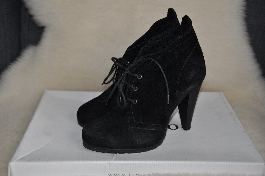 enkellaarsjes 36, leren schoenen 36, schoenen 36, Zwart, Lage of Enkellaarzen, Ophalen of Verzenden, Zo goed als nieuw