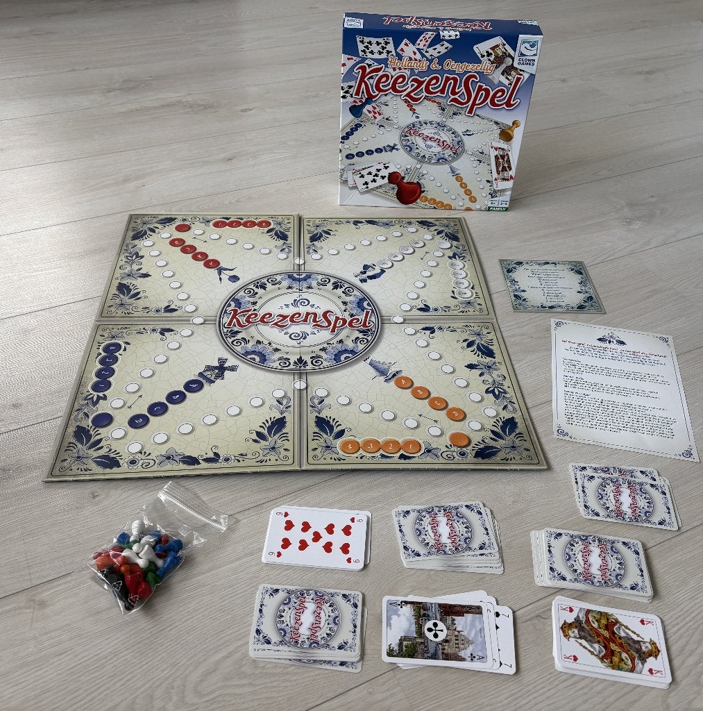 Keezenspel Bordspel 2-6 personen, dubbelzijdig, Vijf spelers of meer, Ophalen, Zo goed als nieuw, Clown Games