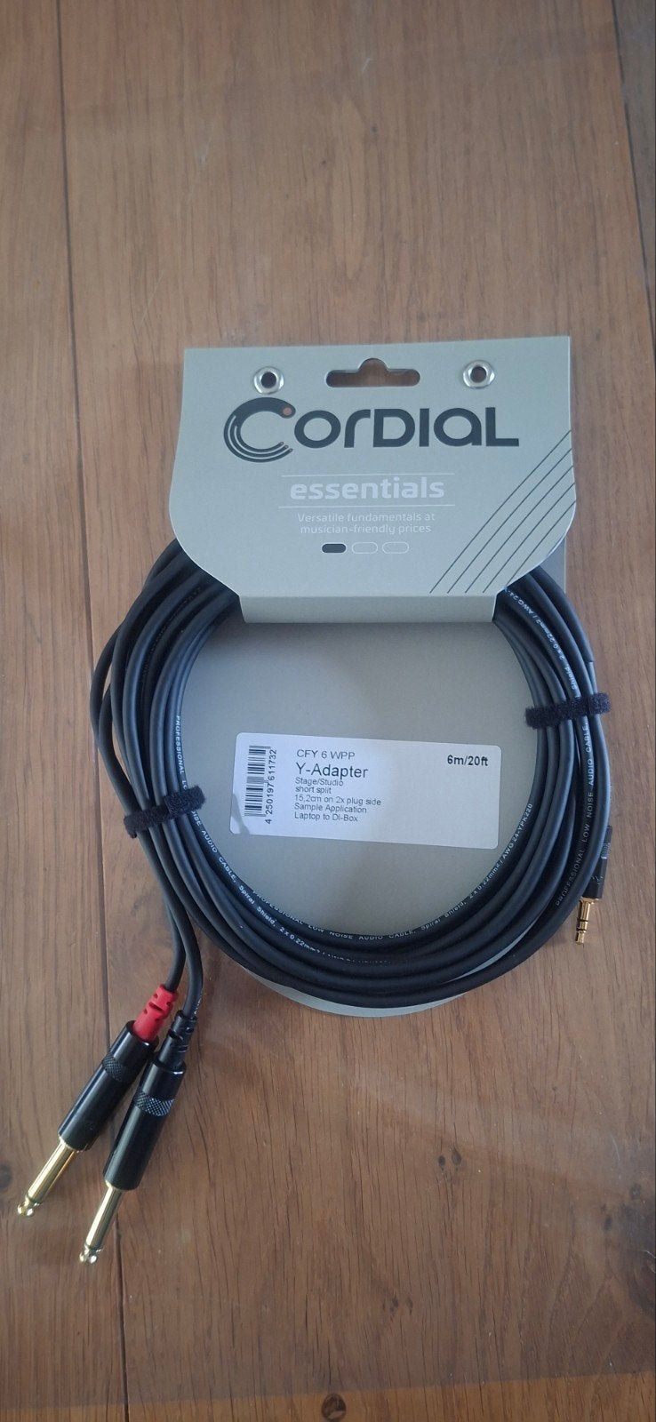 Cordial CFY 6 WPP Y-Adapter 6m - Nieuw, Muziek en Instrumenten, Ophalen of Verzenden, Nieuw, Speaker of Versterker