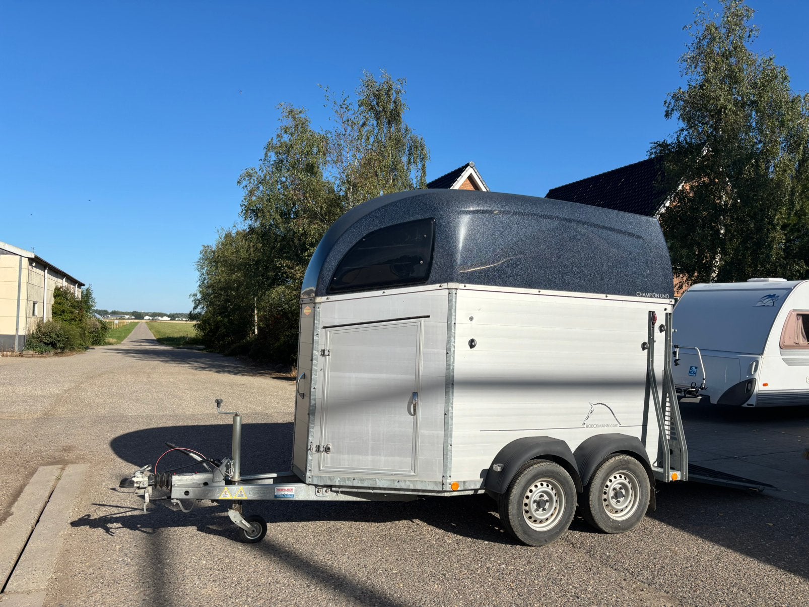 Anderhalf paards trailer- Bockman Champion uno, Ophalen, Gebruikt, Aluminium, 1½-paards trailer
