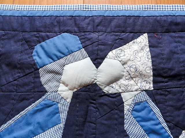 Hollands kusje - Quilt, 55 cm, Textiel, Ophalen of Verzenden, Blauw