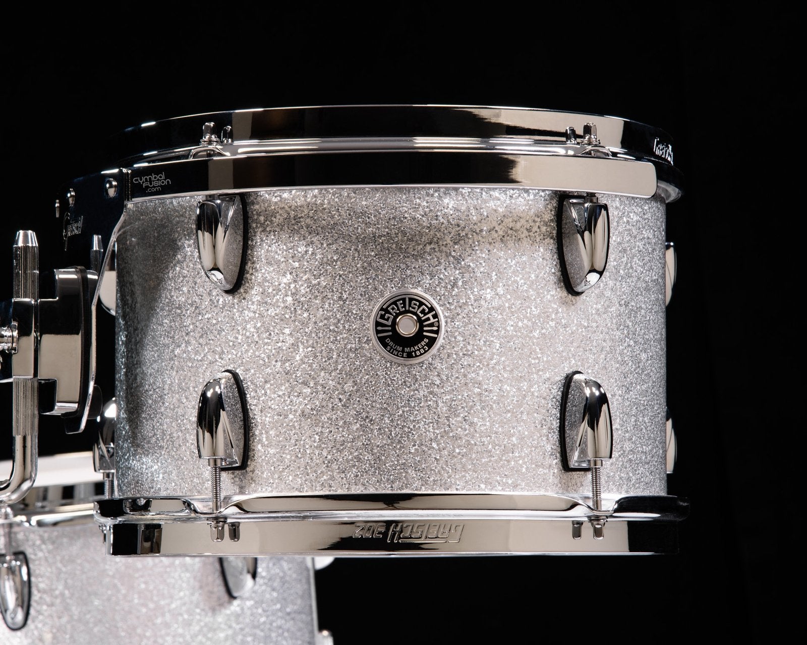 RUIL: 13” tegen 12” Gretsch Brooklyn tom in silver sparkle, Muziek en Instrumenten, Drumstellen en Slagwerk, Ophalen, Zo goed als nieuw