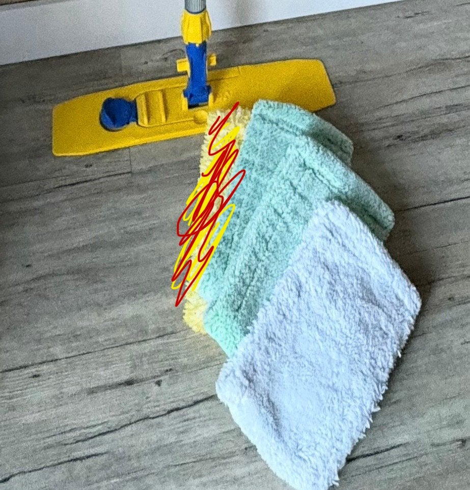 Jemako Vloerwisser en 3 vloervezels, Huis en Inrichting, Schoonmaakartikelen, Ophalen, Mop of Dweil