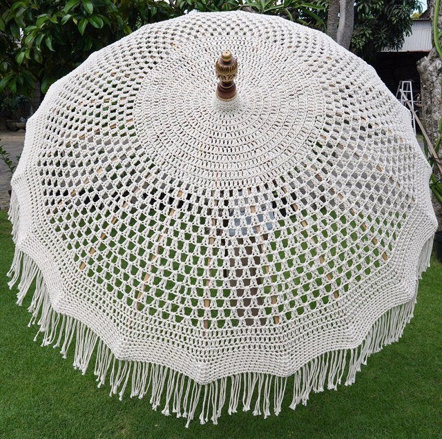 macrame bali parasol, Ophalen, 4301rp, Nieuw, Indonesia import