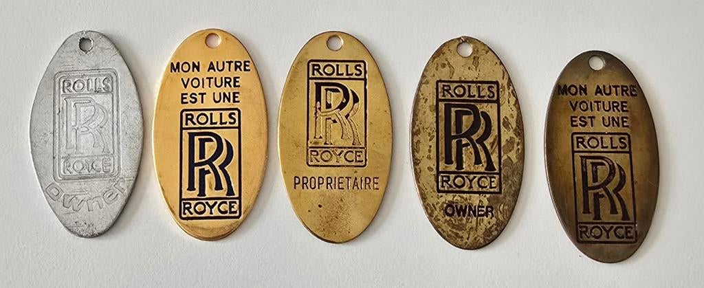 Vintage Rolls-Royce Sleutelhangers - Set van 5, Ophalen of Verzenden, Gebruikt, Merk