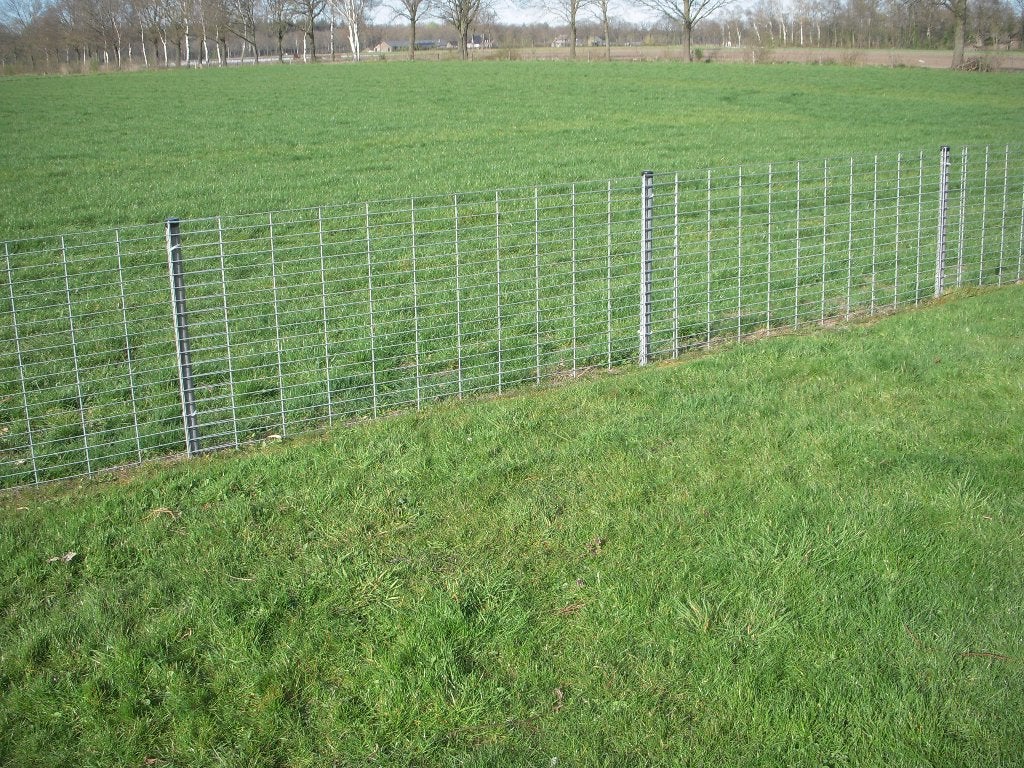 grijs gegalvaniseerde hekwerkmatten 220 cm lang 130 cm hoog, Ophalen, Nieuw, IJzer, Overige typen