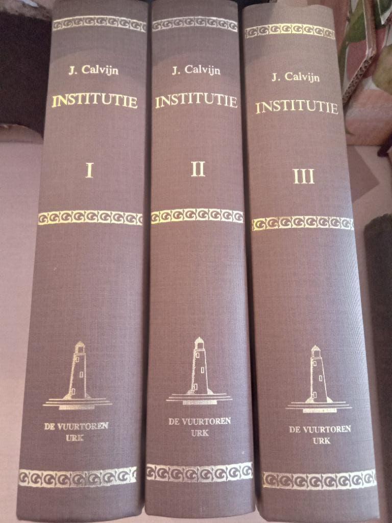 Institutie van Calvijn, drie delen, uitgave 1979, Ophalen of Verzenden, Zo goed als nieuw