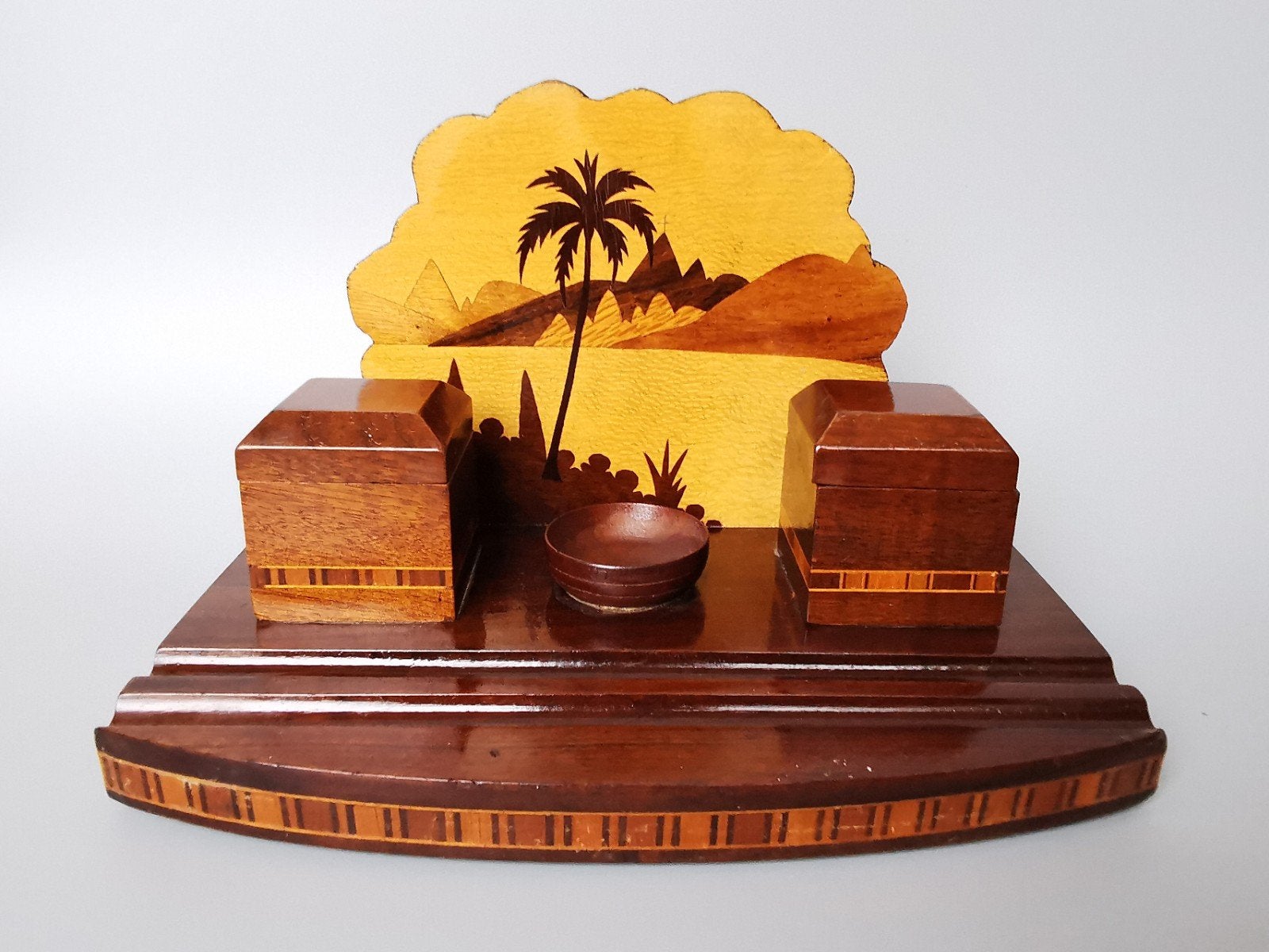 Inktstel inleg hout ontwerp Aldo de Souza Lobo Brazilië, Antiek en Kunst, Verzenden