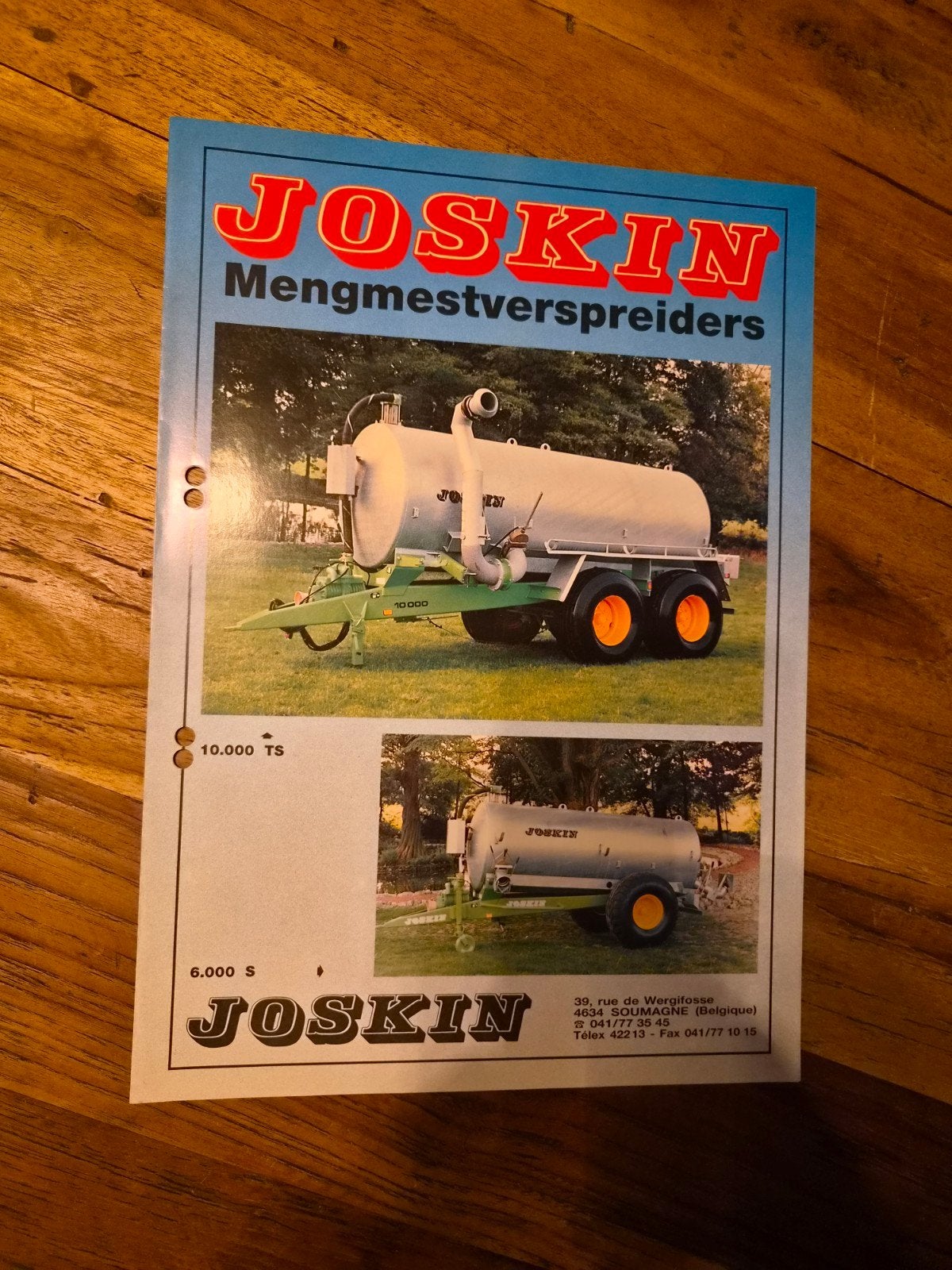 tractor folder Joskin mengmestverspreiders, Boeken, Ophalen of Verzenden