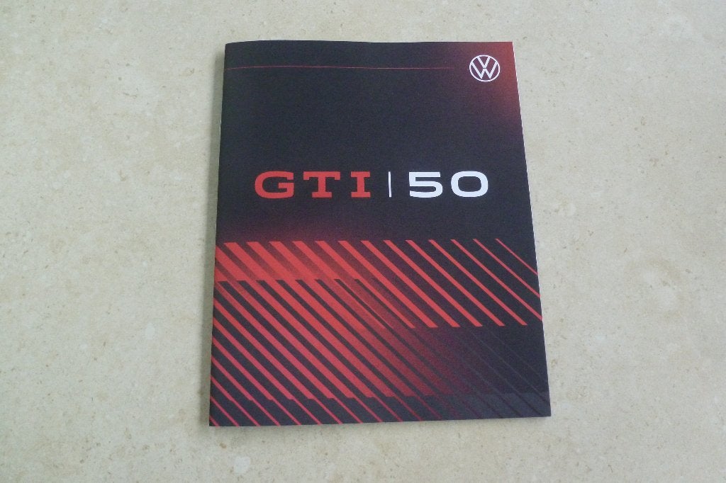 VW Golf GTI folder 50 jaar Nederlands, Ophalen of Verzenden, Nieuw, Overige merken