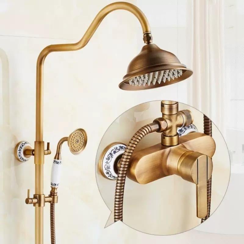 Regendouche Klassiek BRONS Landelijk Koper Mengkraan Douche, Doe-het-zelf en Verbouw, Sanitair, Ophalen of Verzenden, Nieuw, Koper