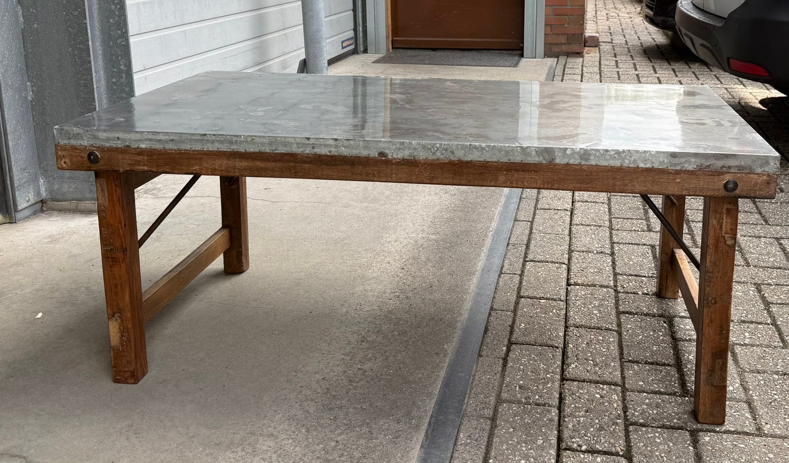 Salontafel industrieel, Huis en Inrichting, Tafels | Salontafels, Ophalen, 100 tot 150 cm, 50 tot 100 cm, Zo goed als nieuw