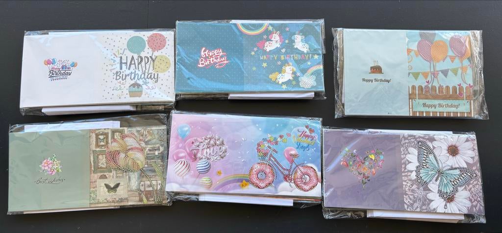 Diamond painting (wens) kaarten complete set nieuw, Hobby en Vrije tijd, Knutselen, Ophalen of Verzenden, Nieuw, Knutselwerk