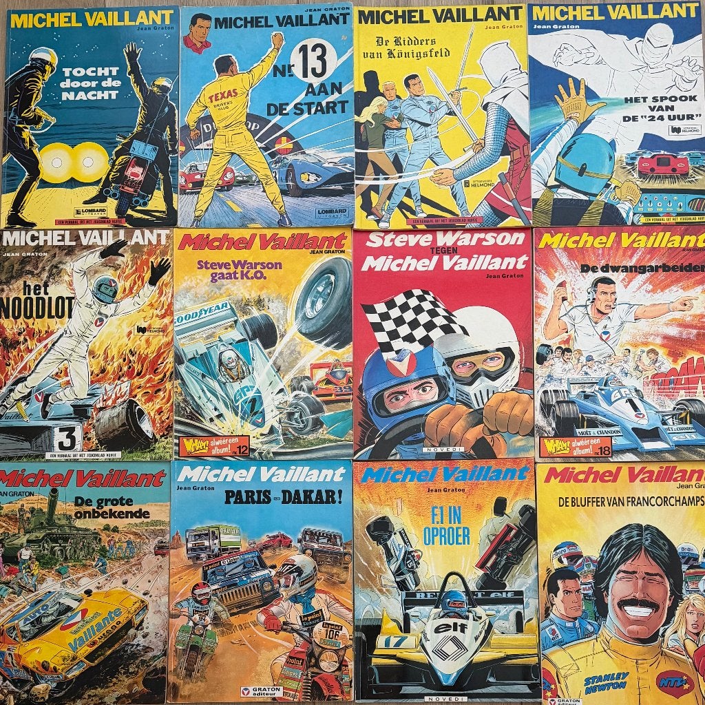 michel vaillant, Boeken, Gelezen, Jean Graton, Ophalen of Verzenden, Meerdere stripboeken