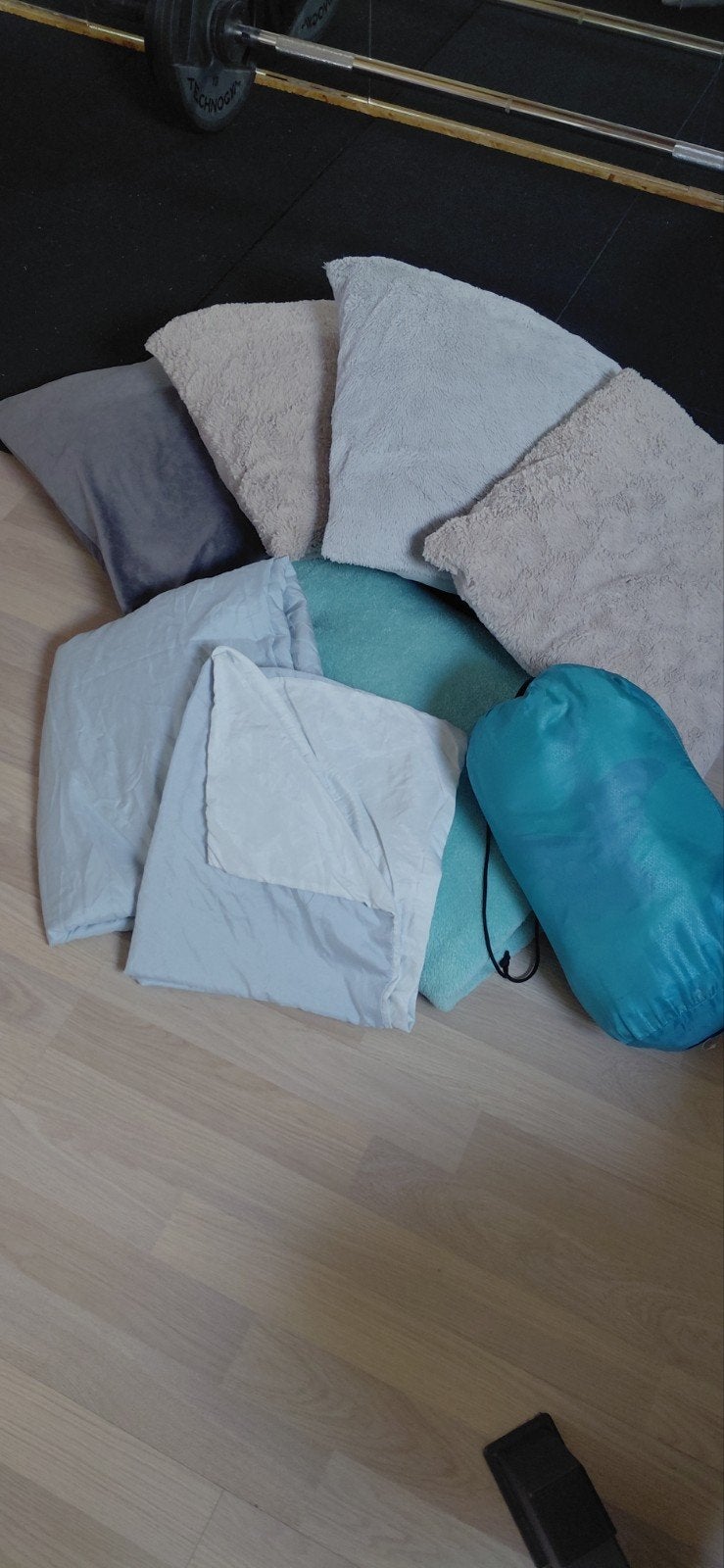 Beddengoed set: dekbedovertrek, kussens, dekens, slaapzak, Ophalen, Tweepersoons, Blauw, Dekbedovertrek