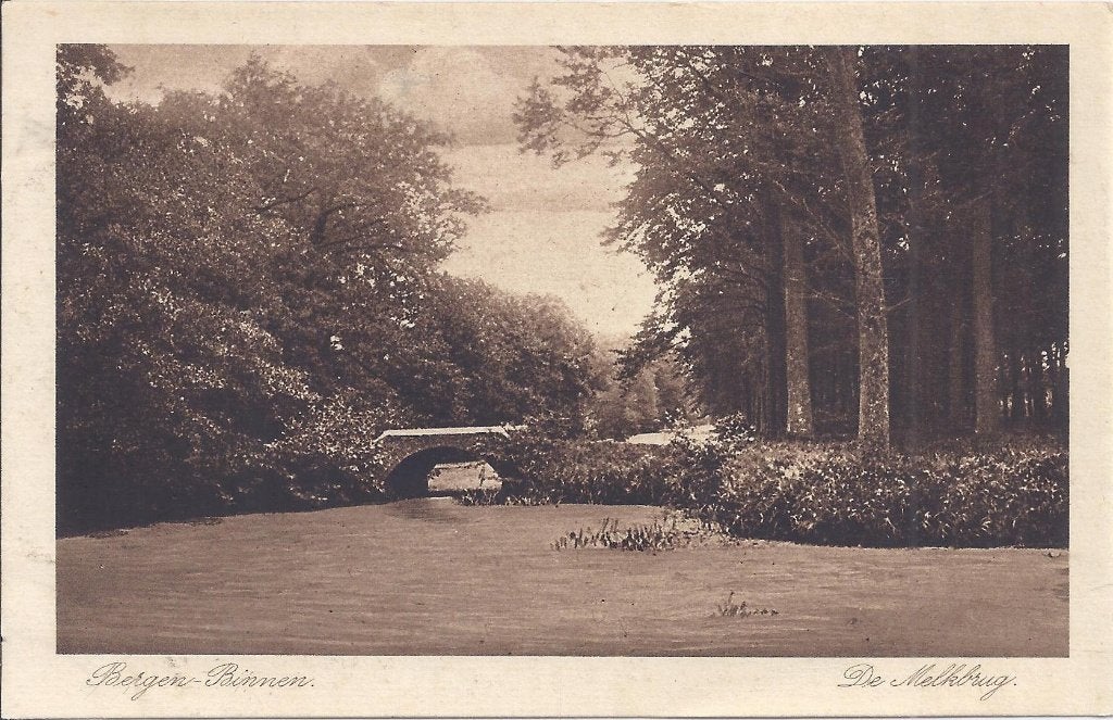 Bergen De Melkbrug Oude Gelopen ansichtkaart ( B890, Ophalen of Verzenden, 1960 tot 1980, Gelopen, Noord-Holland