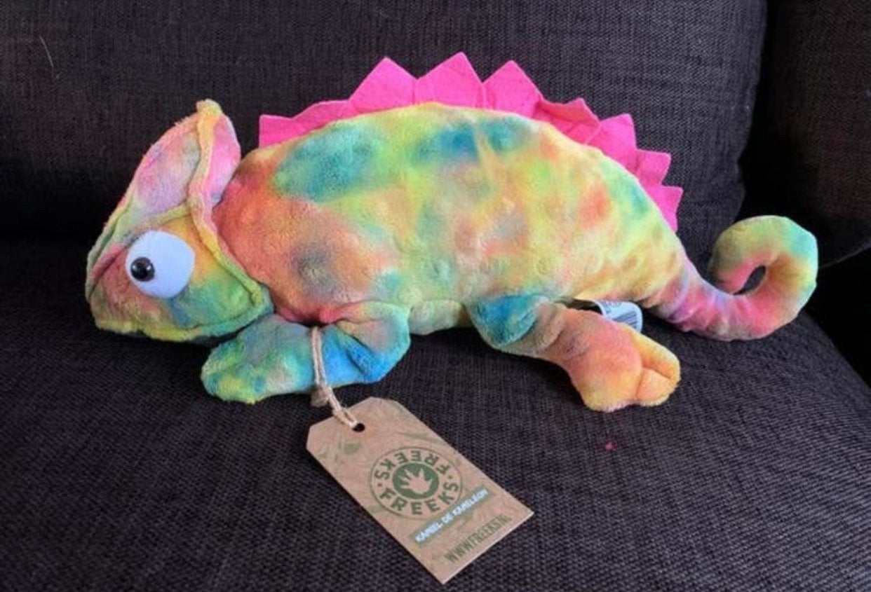 Pluche kameleon, Ophalen of Verzenden, Zo goed als nieuw, Overige typen