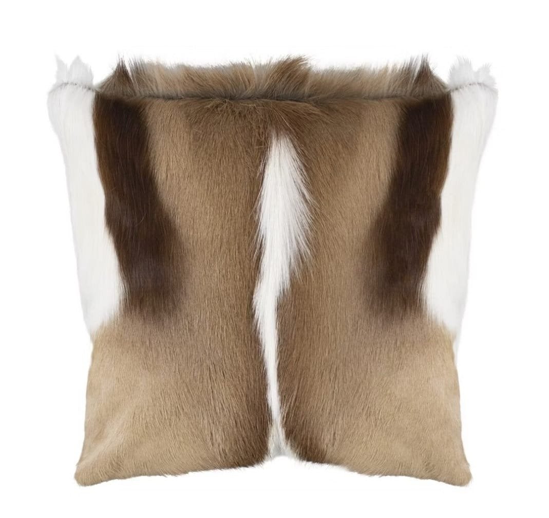 Springbok Echte Huid Kussen - Landelijk Interieur, Ophalen, Zo goed als nieuw, Bruin, Vierkant