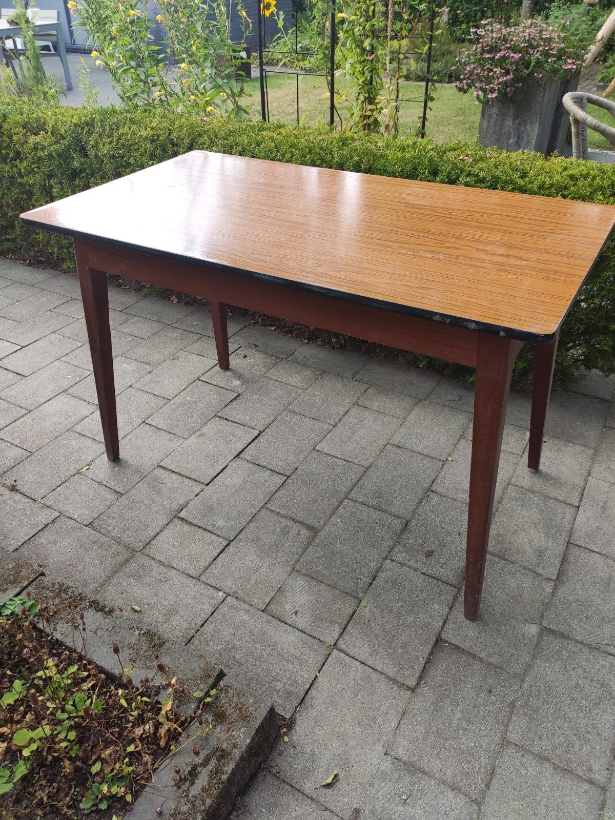Tafel met formica blad, Huis en Inrichting, Ophalen, Gebruikt, Rechthoekig, 50 tot 100 cm