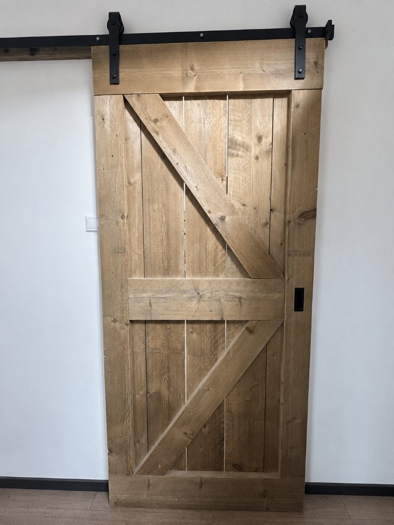 Houten schuifdeur, Doe-het-zelf en Verbouw, Deuren en Horren, Ophalen, 80 tot 100 cm, Binnendeur, Schuifdeur