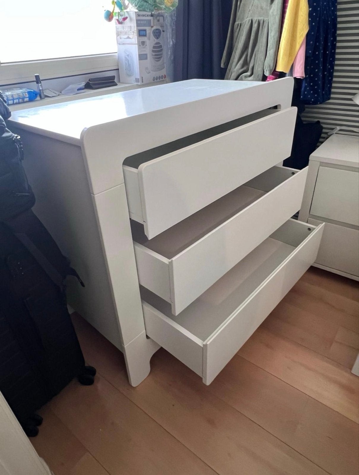 Pinio Commode met 3 lades - Wit, Ophalen, Gebruikt, 50 tot 70 cm, 75 tot 100 cm